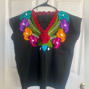 Black Mexican medium blouse